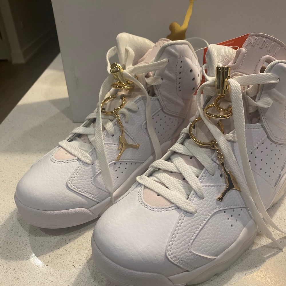 Air Jordan 6 Gold Hoops Sneakers